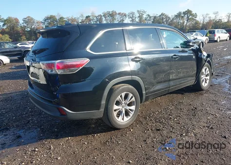 2016 Toyota Highlander Le Plus V6 из США, поврежденный, VIN 5TDZKRFH3GS123849
